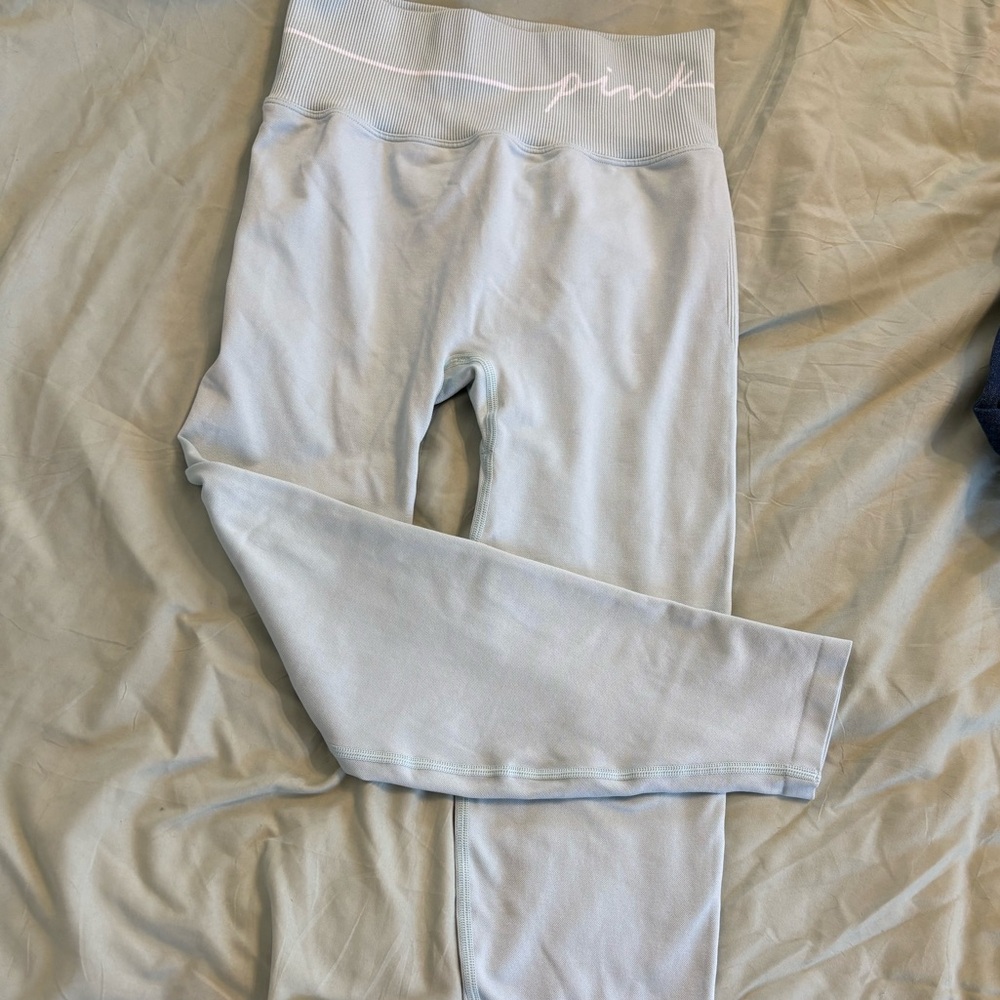 PINK Victoria's Secret Light Blue High-Waist Leggings